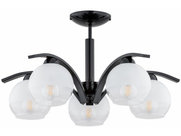 Lemir Stropní svítidlo O2525 W5 CZA Leo lustr 5 ramenný, černá Lemir Stropní svítidlo O2525 W5 CZA Leo lustr 5 ramenný, černá