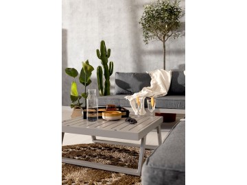Zahradní souprava s taburetem GARDEN 26040 sv.šedá