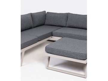 Zahradní souprava s taburetem GARDEN 26040 sv.šedá