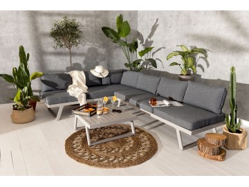 Zahradní souprava s taburetem GARDEN 26040 sv.šedá