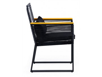 Zahradní set se stolkem GARDEN 26049 černá