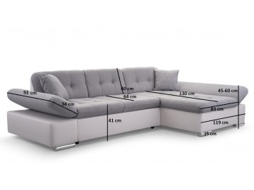 Rozkládací rohová sedačka MALMONT Soft 17/Tatum 274
