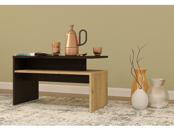 Konferenční stolek ALORA wenge/dub kraft zlatý