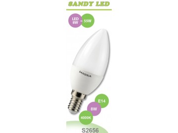 SANDRIA LED žárovka E14 S2656 SANDY LED E14 C37 8W SMD 4000K