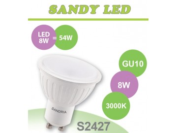 SANDRIA LED žárovka GU10 S2427 SANDY LED GU10 8W SMD 3000K
