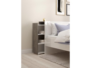 Čelo postele Simplicity 136 šíře 160 cm beton/bílý lesk