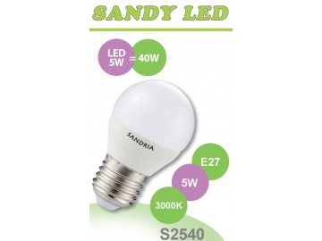 SANDRIA LED žárovka E27 S2540 SANDY LED E27 B45 5W SMD 3000K