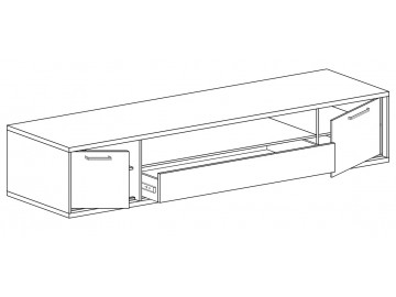 Televizní stolek PILETAS M-13 dub hickory