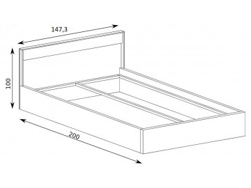 Postel s úlož. prostorem 140x200 PILETAS M-9 dub hickory