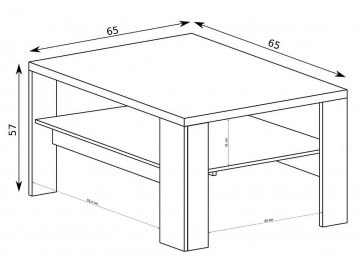 Konferenční stolek PILETAS M-17 dub hickory