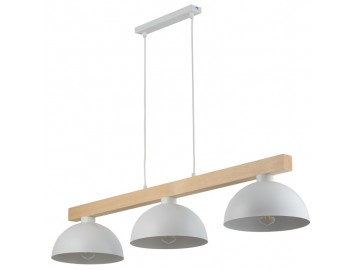 TK Lighting Závěsný lustr 4712 OSLO bílá, světlé dřevo