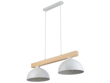 TK Lighting Závěsný lustr 4713 OSLO bílá, světlé dřevo
