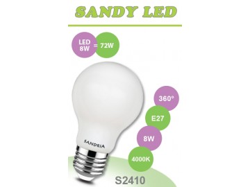 SANDRIA LED žárovka E27 S2410 SANDY LED E27 A60 8W 4000K OPAL 360°