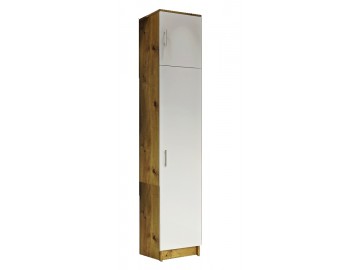 Skříň SK-101 k předsíni MASHENKA bilá/dub artisan