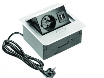 Zásuvkový box AE-PB1FAVA-10 Prodlužovací kabel vestavný AVARO, 1x zásu