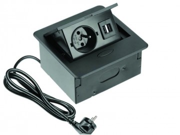 Zásuvkový box AE-PB1FAVA-20 Prodlužovací kabel vestavný AVARO, 1x zásu