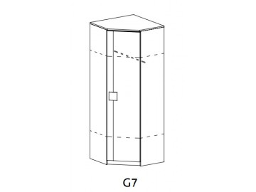 GIMMI G7 šatní rohová skříň