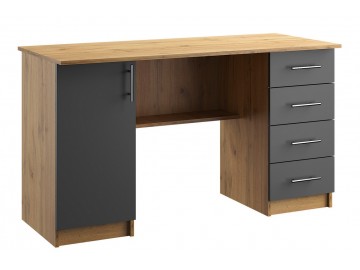 Pracovní stůl OFFICE KIT 3 pravý dub apalačský/šedá