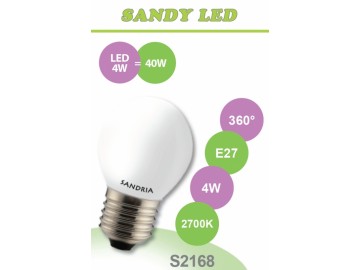 SANDRIA LED žárovka E27 S2168 SANDY LED E27 B45 4W 2700K OPAL 360°