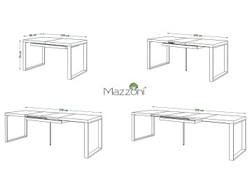 Jídelní rozkládací stůl AVARI 140x80 cm dub sonoma