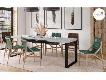 Jídelní rozkládací stůl AVARI 140x80 cm beton ateliér světlý
