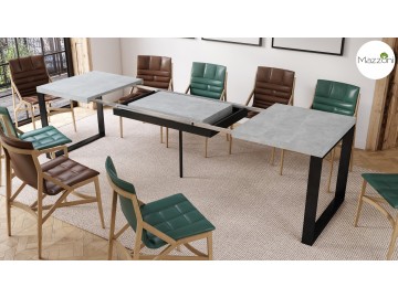 Jídelní rozkládací stůl AVARI 140x80 cm beton ateliér světlý