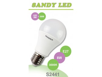 SANDRIA LED žárovka E27 S2441 SANDY LED E27 A60 8W SMD 3000K