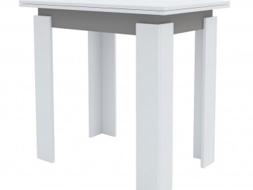 Jídelní stůl rozkládací MANZINI 90x60 cm bílá/antracit