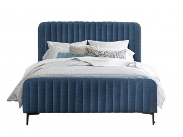 Čalouněná postel HUMP 180x200 cm modrá