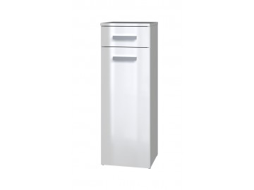 Koupelnová skříňka Noeli V 1D1S bílá/bílý lesk