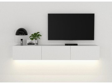 Televizní stolek s LED osvětlením DEKARA bílá