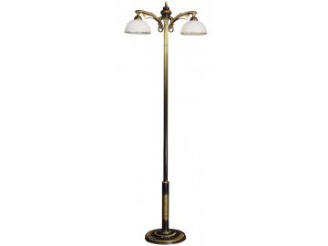 Lemir Stojací lampa O3169 L2 PAT Hermes lampa 2 ramenná, patina