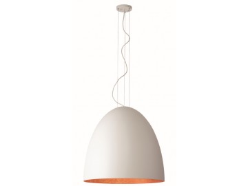 Nowodvorski Lighting Závěsné svítidlo na lanku 10325 EGG bílá/měděná XL