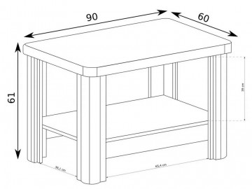 Konferenčn&iacute; stolek DALLAS D-14 barva dub lan&yacute;ž
