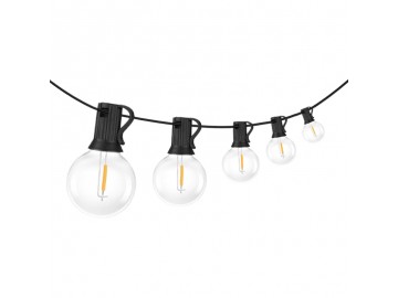 Ecolite Párty řetěz EUG40 řetěz LED, 3000K, E12, 25x0,5W, IP44, 15m+5m