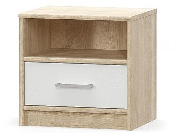 Noční stolek TIPS dub sonoma/bílá mat