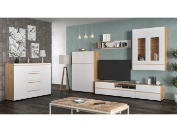 Komoda CEFALU 4S2D barva bílá mat