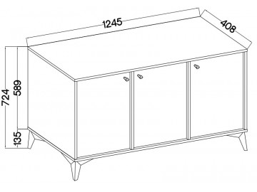 Komoda Tomila 813/1 eukalyptus