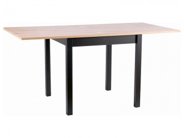 Jídelní stůl FILIPI 80 (160) x 80, barva dub artisan/černá