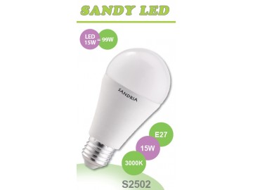 SANDRIA LED žárovka E27 S2502 SANDY LED E27 A60 15W SMD 3000K