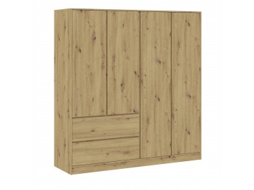 Šatní skříň 4D2S BURELA dub artisan