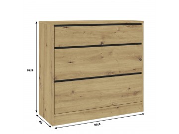 Komoda široká 3S BURELA dub artisan/antracit