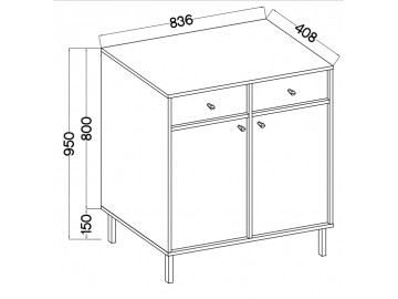 Komoda Tomila 826/2 béžová