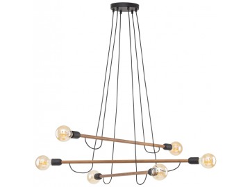 TK Lighting Závěsné svítidlo na lanku 4950 HELIX WOOD