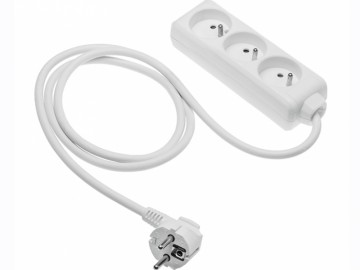 GTV  AE-PF3G1M-00 Prodlužovací přívod, 3x zásuvka, 1.5m, 3x1,00mm2
