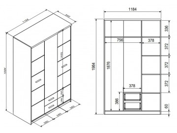 Šatní skříň 3D2S SILVAN barva dub san remo light