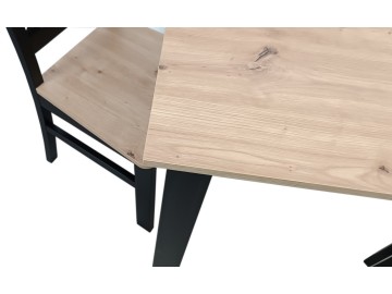 Jídelní sestava 2+1 TOMEK 70x70 cm černá/artisan
