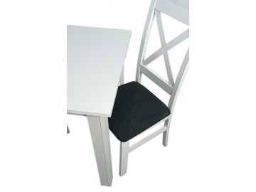 Jídelní sestava 2+1 TOMEK 70x70 cm bílá/potah Moric 8