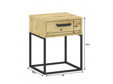 Noční stolek 1S NR3 CEDEIRA dub artisan