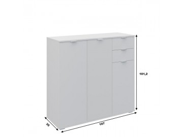 Komoda 3D2S vysoká BORJA bílá
